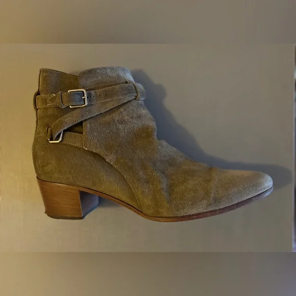 YSL Saint Laurent Blake Jodhpur Suede Bootie in Kaki Beige Suede 41.5 US 10.5🔥🔥🔥 - Picture 2 of 14